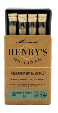 Henry's Original - Henry's Original - Government Oasis - Prerolls - 4pk - 2G Main Image