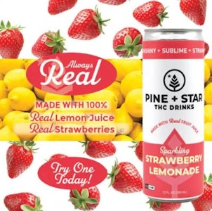 Pine + Star - Sparkling Strawberry Lemonade - 5mg - NVB