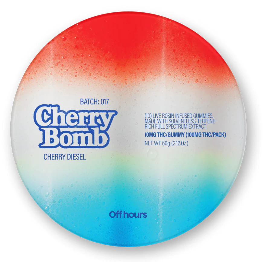 Off Hours - OFFHOURS - CHERRY DIESEL - BOMB POP LIVE ROSIN GUMMIES - 100mg Main Image