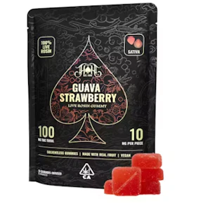 Heavy Hitters | Edibles | Live Rosin Gummies - Guava Strawberry | 100mg