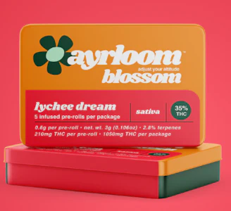 ayrloom - Ayrloom | Pre-roll | Infused Joints - Lychee Dream 5pk | 3g