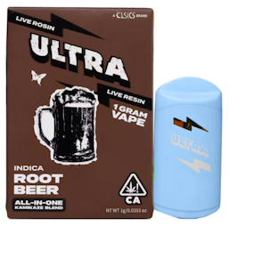 Ultra - Ultra Live Rosin and Live Resin All-In-One Cartridge 1g Indica Root Beer