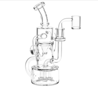 Pulsar Debonaire Diamond Triple Perc Glass Recycler Dab Rig