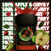 THC 20mg - Rest & Relax - Sour Apple Cherry - 200mg Total - Edibles