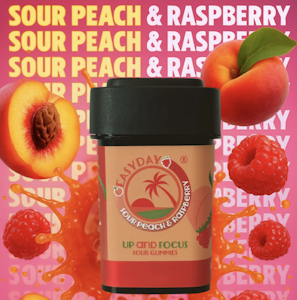 EasyDay - THC 20mg - Up & Focus - Sour Peach & Raspberry - 200mg Total - Edibles