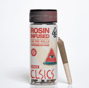 CLSICS - CLSICS 2.5G Watermelon Haze Rosin Infused Preroll 5pk