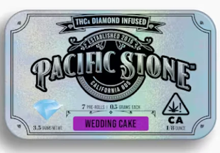 Pacific Stone - [Pacific Stone] Diamond Infused Prerolls 7 Pack - 3.5g - Wedding Cake (I)