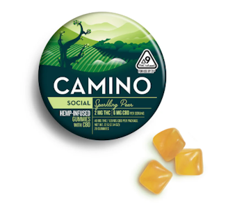 Kiva Confections - Camino Sparkling Pear CBD "Social" Gummies