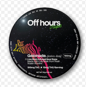 OFF HOURS - Off Hours | Edible | Live Resin | Gelonade Rope | 1-piece | 100mg