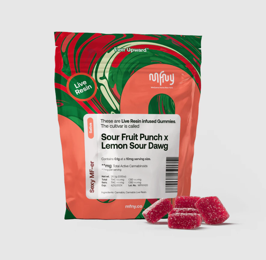 MFNY - SOUR FRUIT PUNCH x LEMON SOUR DAWG GUMMIES LIVE RESIN MFNY- 100mg Main Image
