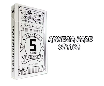 5 BORO - 5 Boro | Preroll | Amnesia Haze 5pk | 3.5g