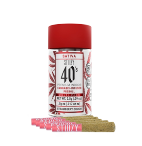 STIIIZY - Strawberry Cough | 5 Pack - 40's - Infused Mini Pre-Rolls | STIIIZY