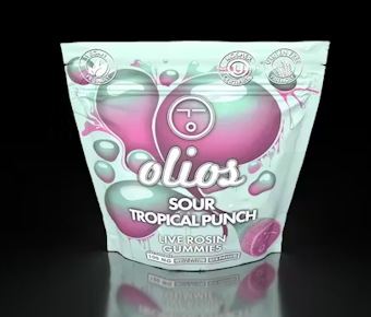 Olio | Edible | Live Rosin Gummies - Sour Tropical Punch | 100mg