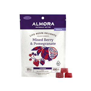 Almora - Almora Farms Mixed Berry & Pomegranate Live Resin Gummies (Delights) 100MG
