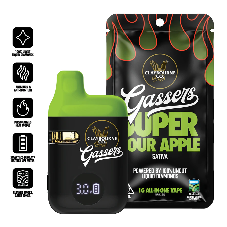 Claybourne Co. - Claybourne Co. - 1g AIO - Super Sour Apple Main Image