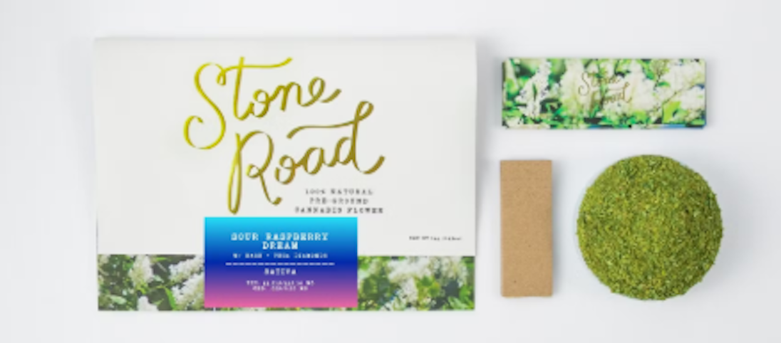 Stone Road - Sour Raspberry Dream -Sativa-  44.21% THC | 14g Infused RYO Pouch | Stone Road      -s2 front