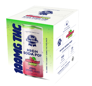 Pabst Labs - Pabst Blue Ribbon - 25mg 4pk Seltzer - Watermelon Melon