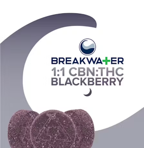 Breakwater - Breakwater | Blackberry 1:1 CBN:THC | 100mg/10pk Soft Lozenge