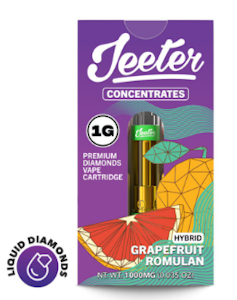 JEETER - Jeeter - Liquid Diamonds - Grapefruit Romulan - Vape Cart - 1G