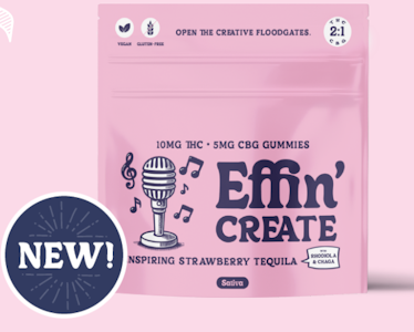 EFFIN EDIBLES - Create Inspiring Strawberry Tequila 2:1 THC:CBG