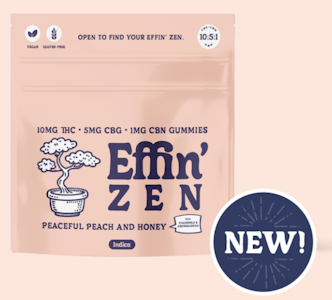 EFFIN EDIBLES - Zen Peaceful Peach & Honey 10:5:1 THC:CBG:CBN