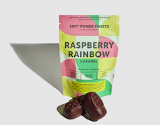 Soft Power Sweets | Mini Candy Bar | Raspberry Rainbow | 2 pack 50mg