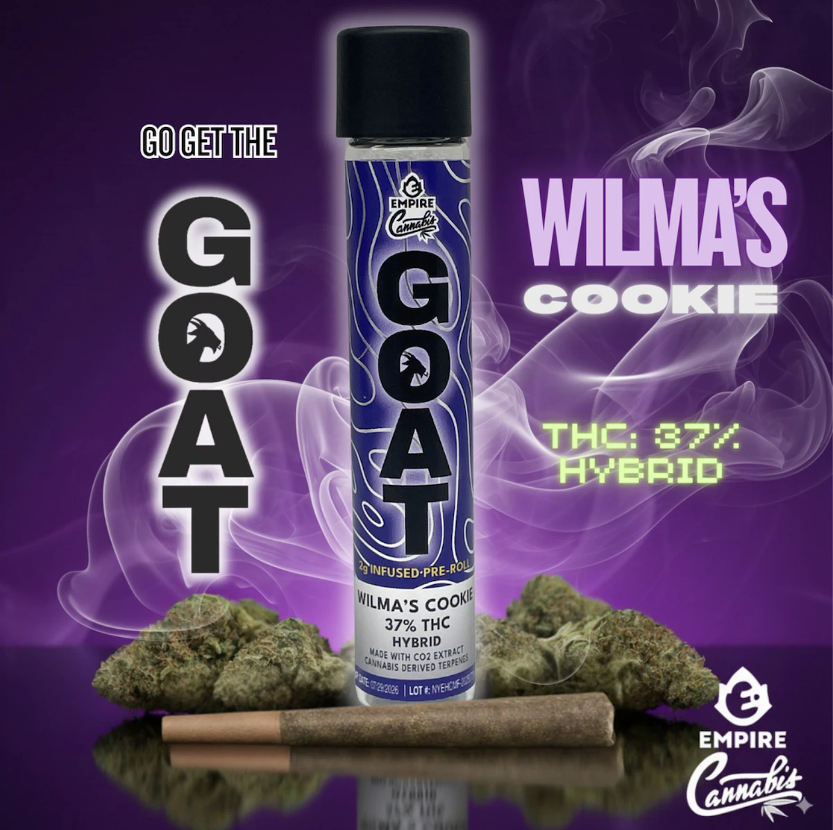 Empire - Wilma's Cookies infused pre-roll | 2g Main Image