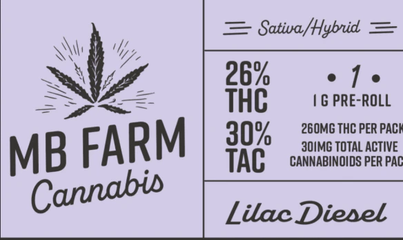 MB Farms - MB Farms - Lilac Diesel - 1g Preroll Main Image