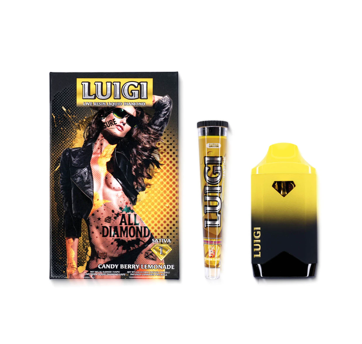 Luigi - Luigi | Candy Berry Lemonade - 1g AIO Vape + 1 Preroll Main Image