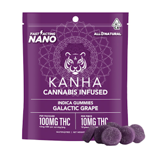 KANHA - KANHA | NANO | Galactic Grape | Indica | 100mg THC | 10-pack