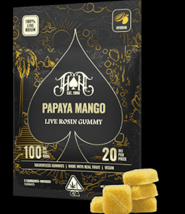 Heavy Hitters - Heavy Hitters | Edibles | Live Rosin Gummies - Papaya Mango | 100mg