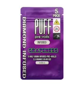 PUFF - PUFF - Grapeness - 5pk Triple Infused prerolls