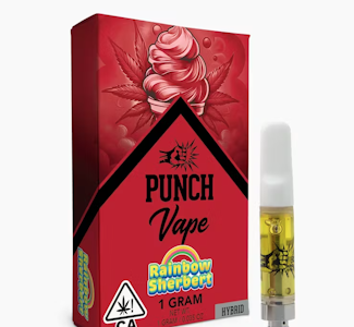 PUNCH EDIBLES & EXTRACTS - Punch 1G Rainbow Sherbert Cartridge