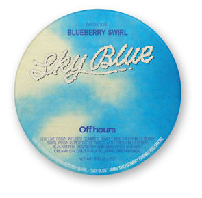 Off Hours | Edible | Live Rosin Gummies - Blueberry Swirl | 100mg