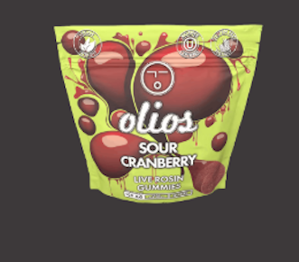 Olio | Edible | Live Rosin Gummies - Sour Cranberry | 100mg