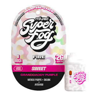 MFUSED - Granddaddy Purple | FIRE JEFE | Liquid Diamond Disposable | 2pk/2g (Mfused SuperFog)