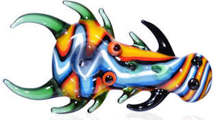 Hand Blown Glass Pipe with Knobs