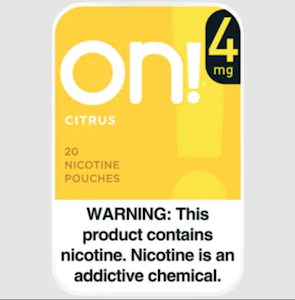 ON! - ON! | 4mg Nicotine Pouches | Citrus