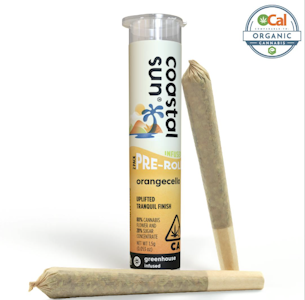 COASTAL SUN - Coastal Sun Infused Pre-rolls 2pk 1.5g - Orangecello 42%