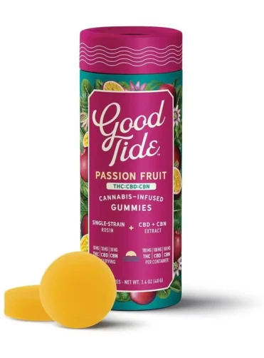 Good Tide - Good Tide - Live Rosin - Passion Fruit - 1:1:1 THC:CBD:CBN - 100mg - Edible Main Image