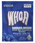 Whoa - Sour Blue Raspberry - Gummy - 100mg