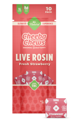 [REC] Cheeba Chews | Live Rosin Strawberry | 100mg/10pk