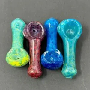 Haven - 2.5 in. Mixed Frit Spoon Hand Pipe