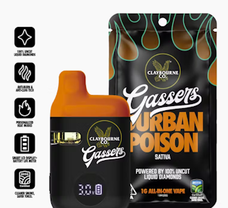CLAYBOURNE CO. - [Claybourne Co.] Gassers Vape AIO - 1g - Durban Poison (S)