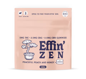 EFFIN EDIBLES - Effin' Zen | Peaceful Peach and Honey Gummies | 10pk/100mg