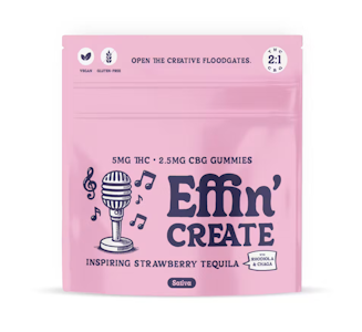 EFFIN EDIBLES - Effin' Create | Inspiring Strawberry Tequila Gummies | 10pk/100mg