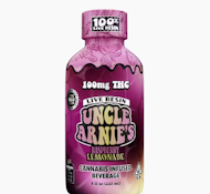 [Uncle Arnie's] Live Resin Beverage 8oz - 100mg - Raspberry Lemonade (H)