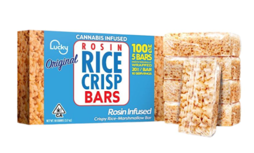 Lucky Brands - Original Rice Krispy | 100mg | 5pk Rosin Infused | Lucky Brands