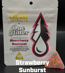 True North -  True North Five Star Extracts One Hitter -Gummies-Strawberry Sunburst Hybrid-200mg THC