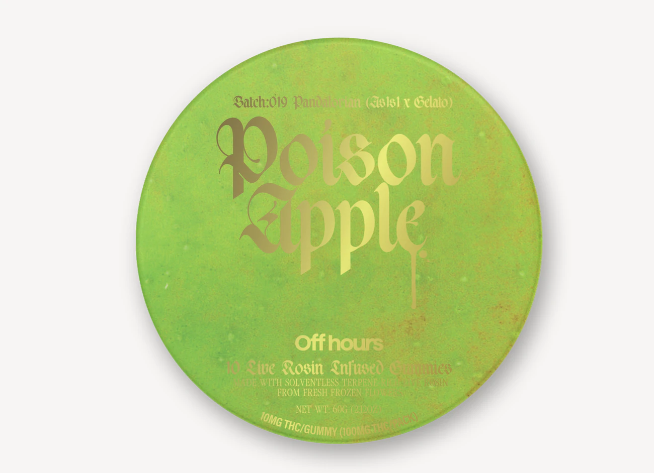 Off Hours - Poison Apple Live Rosin Gummies | 10pack Main Image